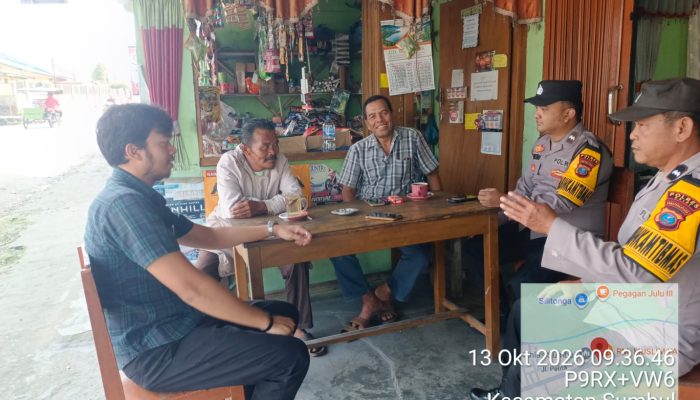 Bhabinkamtibmas Polsek Sumbul Sambangi Warga Pegagan Julu I, Ajak Bersama Jaga Kamtibmas