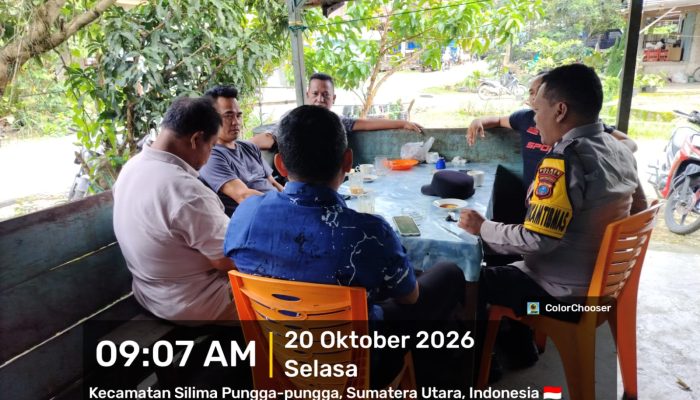 Sambangi Warga Parongil, Bhabinkamtibmas Polsek Silima Pungga-Pungga Imbau Waspada Judi Online dan Penipuan