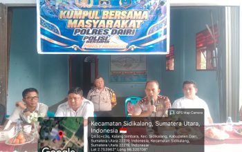 Kumpul Bersama Masyarakat di Kalang Simbara, Waka Polres Dairi Ajak Warga Perangi Narkoba dan Cegah Bullying