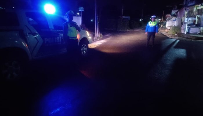 Cegah Balap Liar dan Gangguan Kamtibmas, Sat Lantas Polres Dairi Gelar Patroli Blue Light di Sidikalang